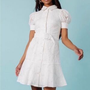 Rachel Parcell Ivory Lace Mini Dress
